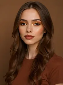 AI-generated makeup styles example: Soft Romance for color analysis and styling