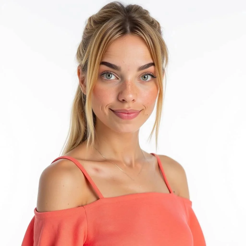 Woman in plum sweater - AI photoshoot