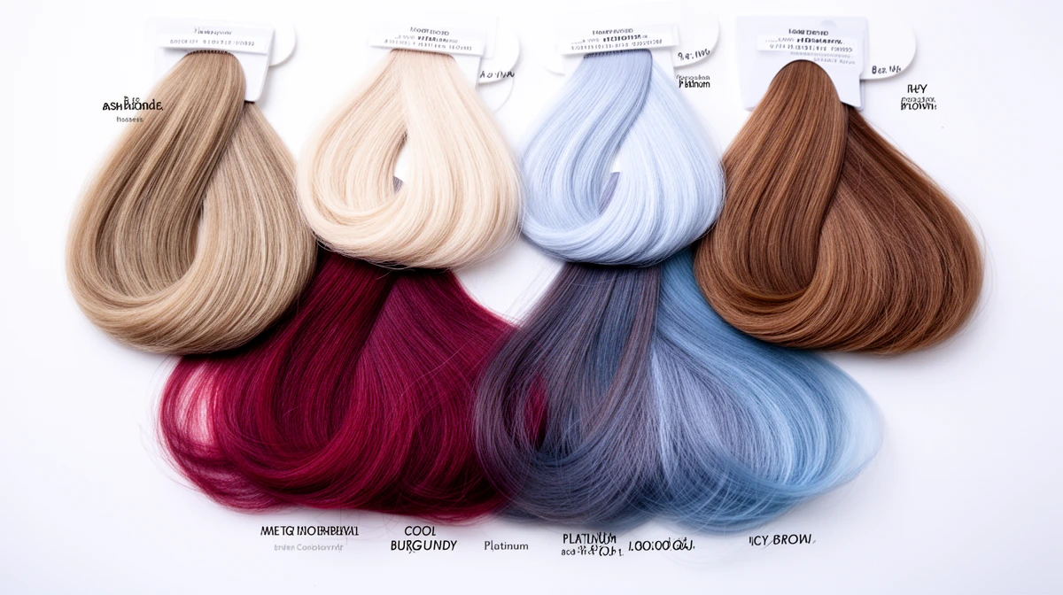 Bright Summer hair color swatches