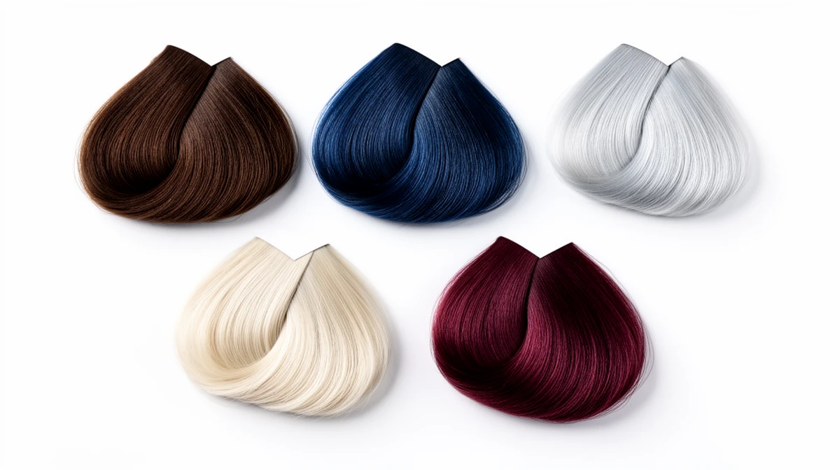 Cool-toned blonde hair color swatches for Deep Winter