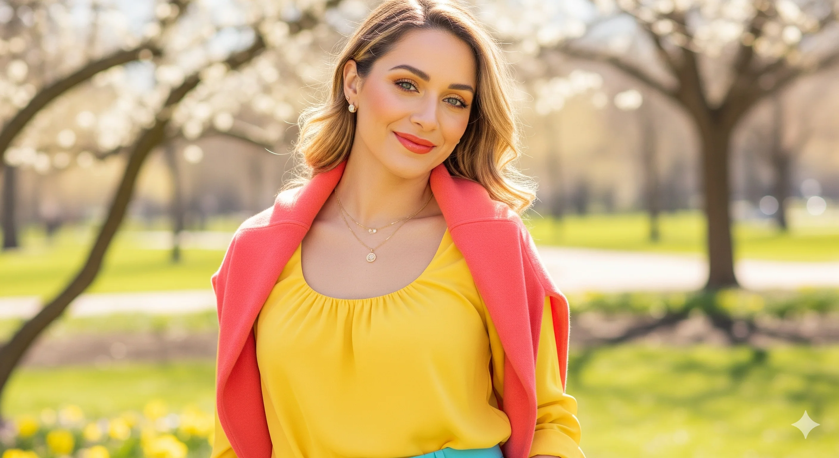 True Spring color palette featuring warm, bright colors like coral, peach, and clear greens for seasonal color analysis