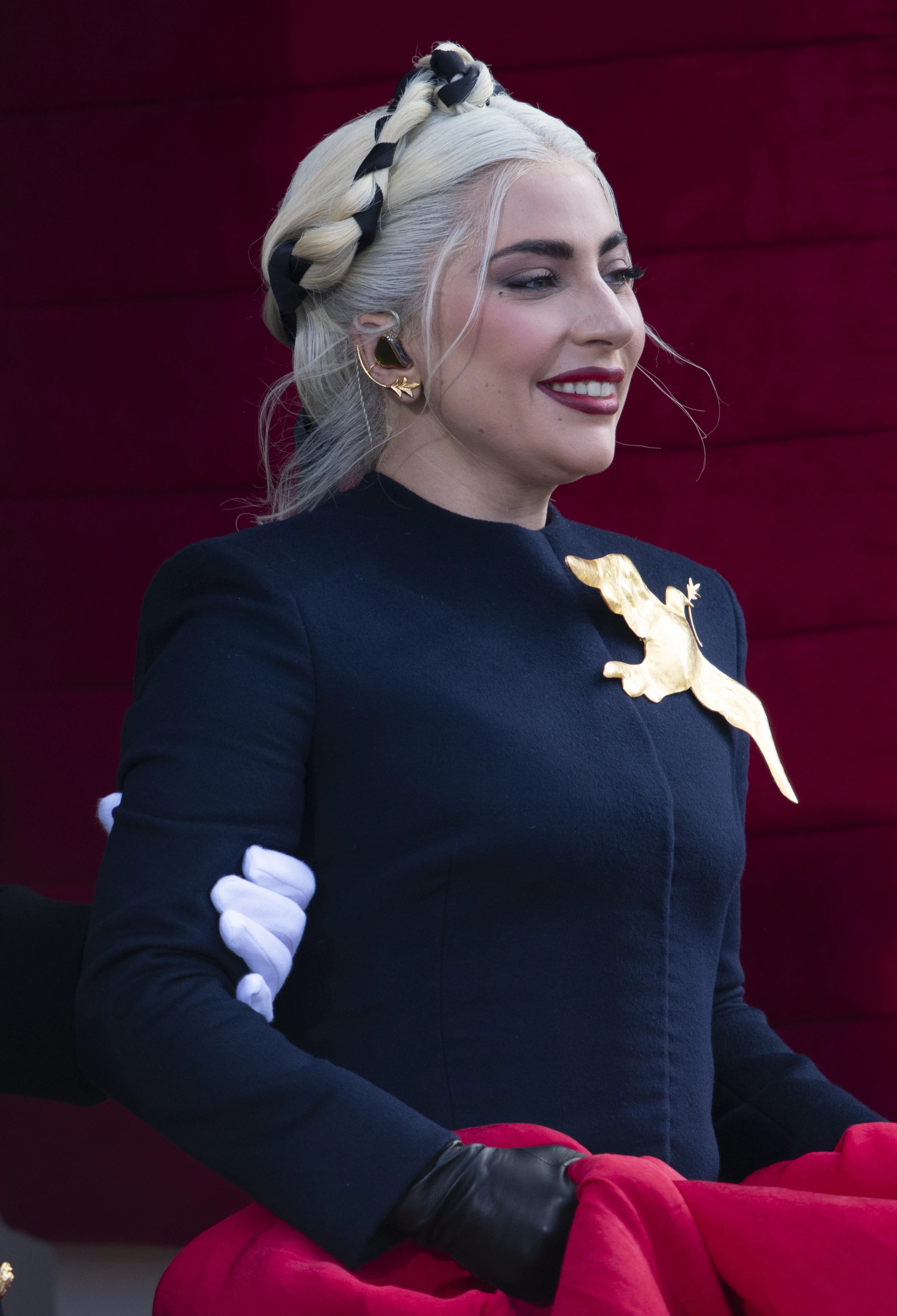 Lady Gaga wearing cool-toned looks with berry accents and fluid movement, showcasing powder blue, soft lilac, rose quartz, silvery sage, and midnight plum from the True Summer palette.
