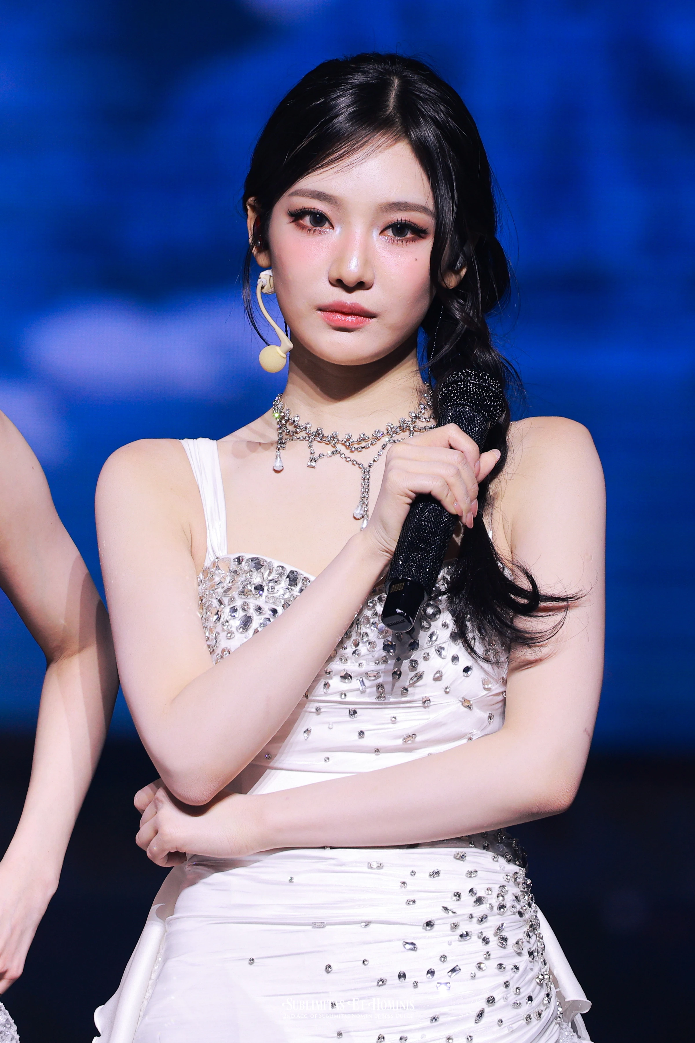 Ningning (aespa) wearing sunshine pastel outfits with fluid fabric and glow, showcasing sherbet peach, sea glass, buttermilk, mint foam, and rose coral from the Light Spring palette.