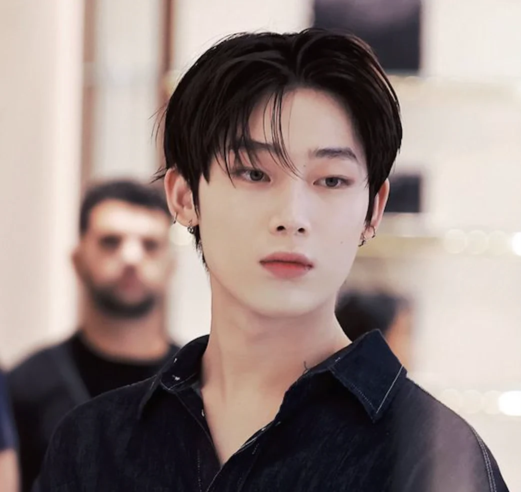 Editorial gallery of Sunoo (ENHYPEN) styled in soft summer outfits blending dusty mauve, mist blue, and slate neutrals, highlighting heather gray, dusty mauve, mist blue, slate green, and antique silver.